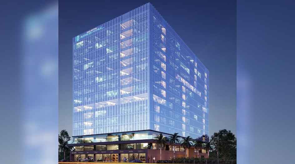 Gami-Satyam-Business-Avenue-Elevation-Image-Night